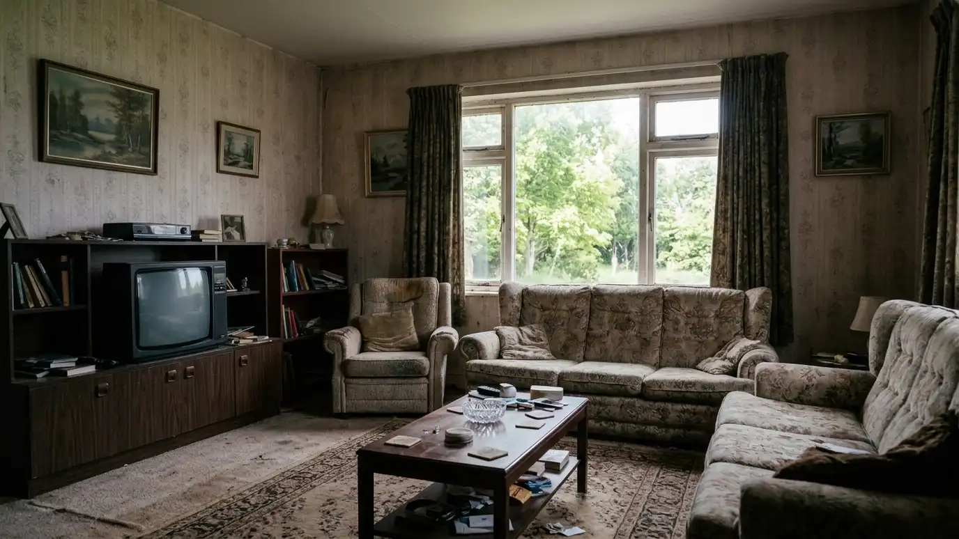 After: A dim room opened up with a large picture window | Music City Windows After: a living room with a large picture window flanked by two casement windows flooding the room with daylight