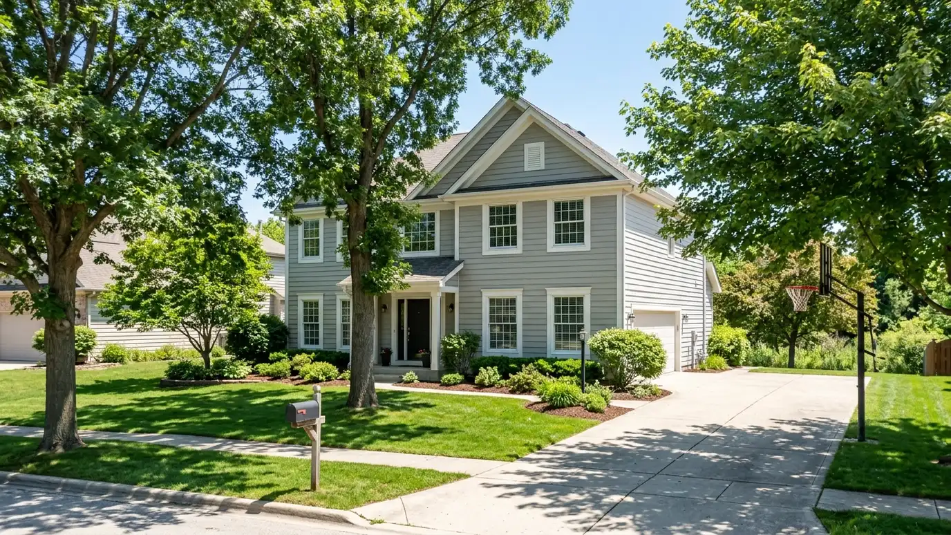 A well-kept home in Antioch, Tennessee with clean new windows on a quiet street