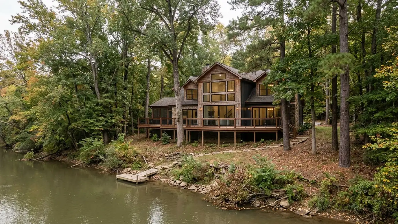 Replacement windows and window installation in Ashland City, TN A well-kept home in Ashland City, Tennessee with clean new windows on a quiet street