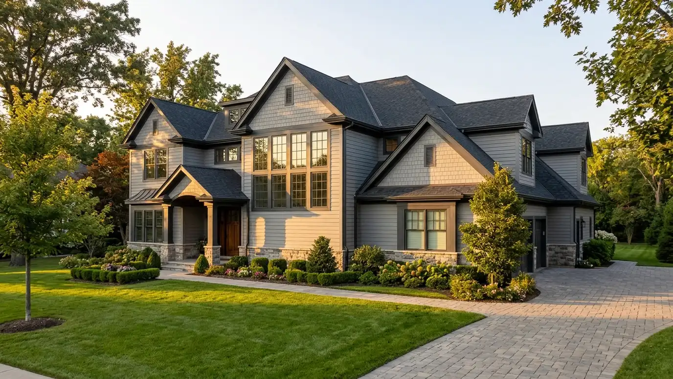 A well-kept home in Brentwood, Tennessee with clean new windows on a quiet street