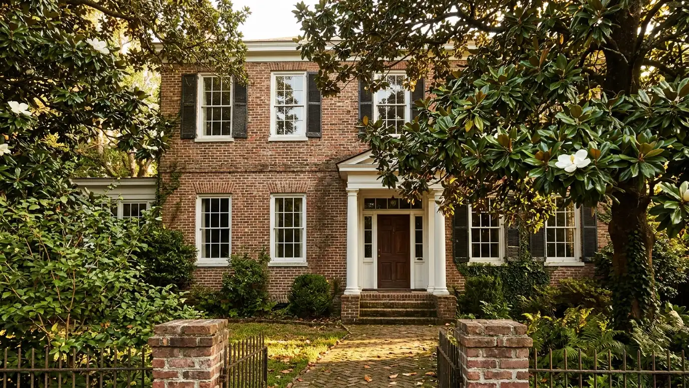 A well-kept home in Columbia, Tennessee with clean new windows on a quiet street