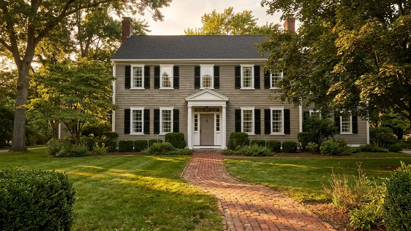 A well-kept home in Franklin, Tennessee with clean new windows on a quiet street