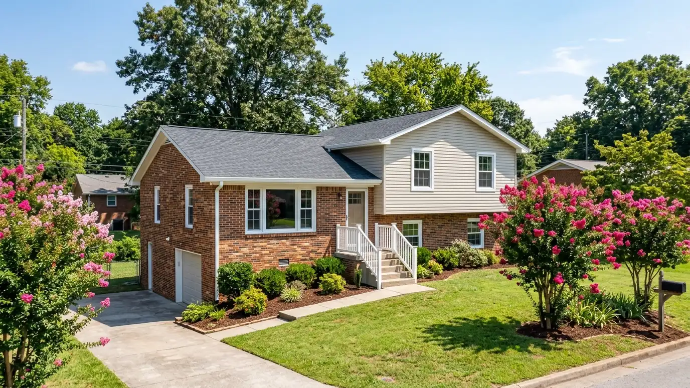 A well-kept home in Goodlettsville, Tennessee with clean new windows on a quiet street