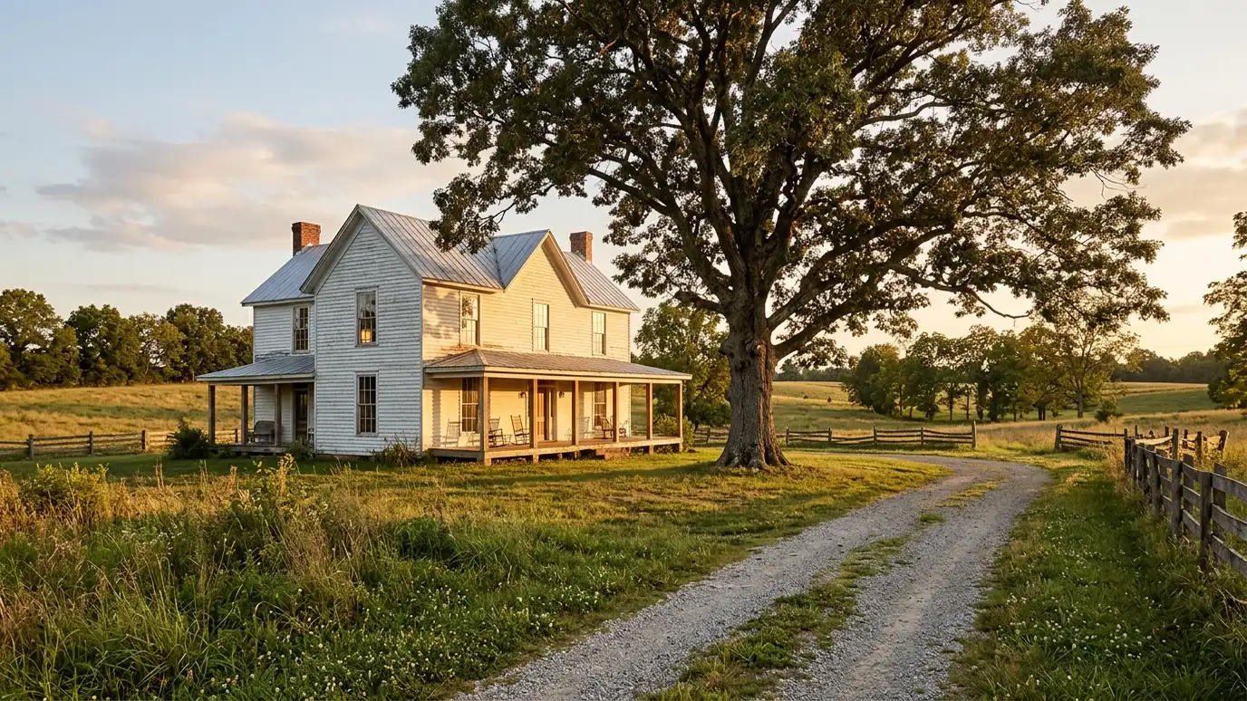 A well-kept home in Thompsons Station, Tennessee with clean new windows on a quiet street