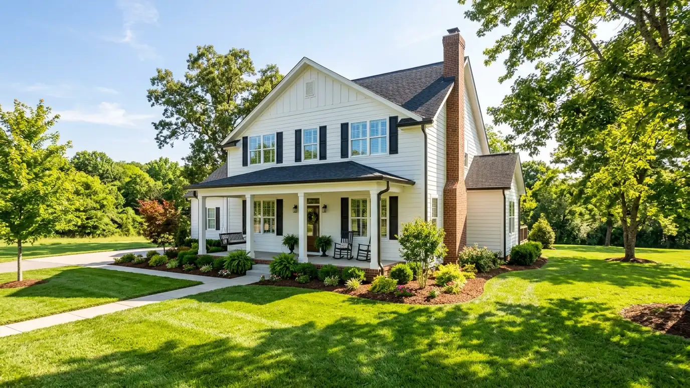 A well-kept home in White House, Tennessee with clean new windows on a quiet street